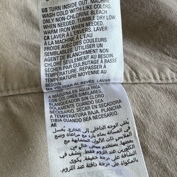 INC International Concepts SZ 28W Wide Leg Crop Pants Hi-Rise Pockets Frayed Tan - Picture 8 of 8